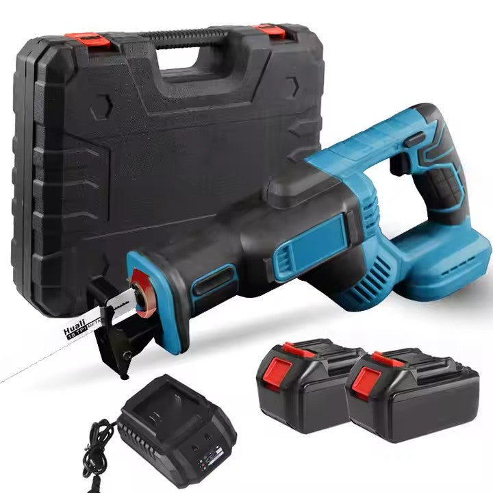 Fierăstrău Electric Alternativ AT PERFORMANCE® 3000RPM, 2 Acumulatori 36V, Tăiere Lemn și Metal, Cuplu Mare, Negru/Albastru